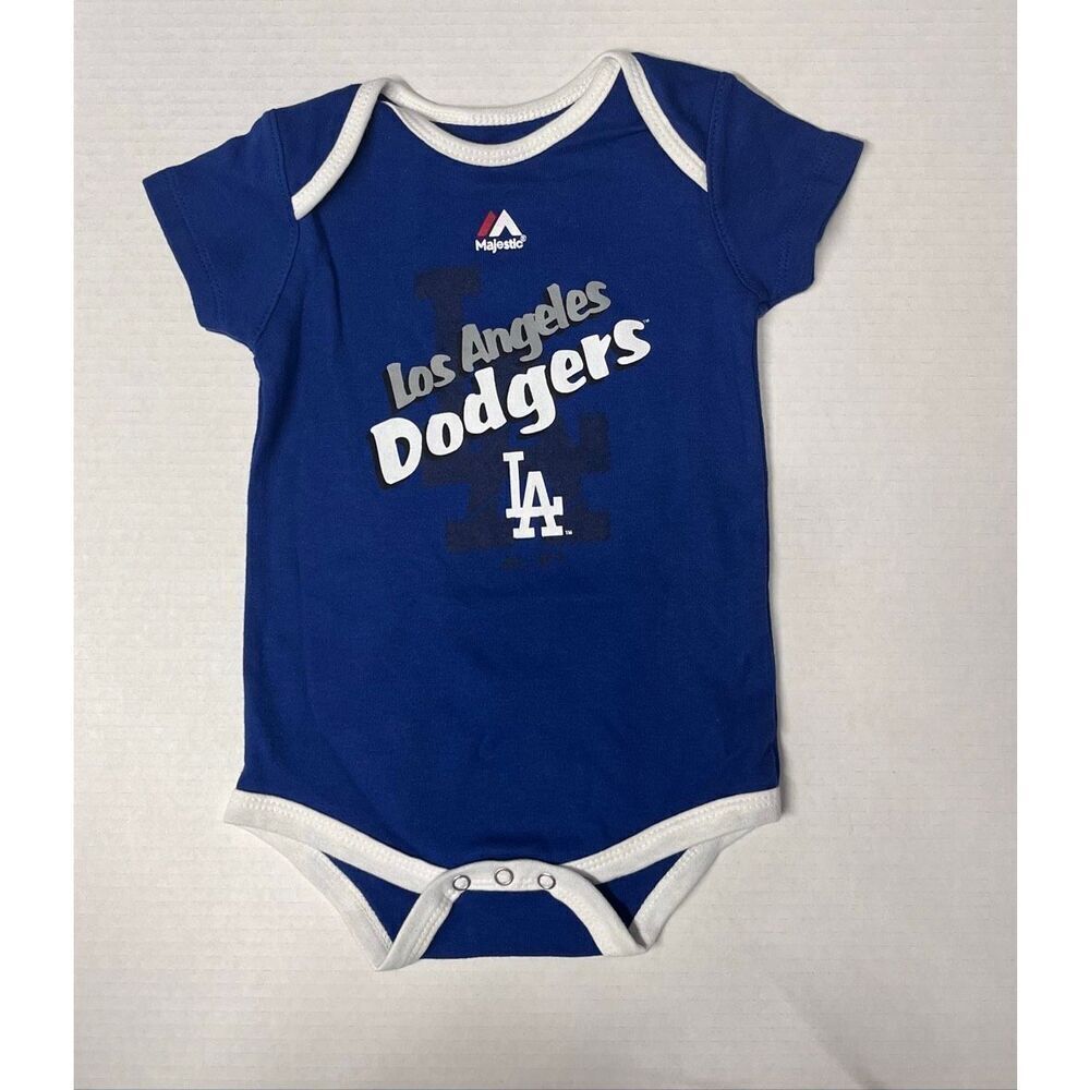 Majestic Blue With White Trim LA Dodgers Bodysuit Boys 18 Months